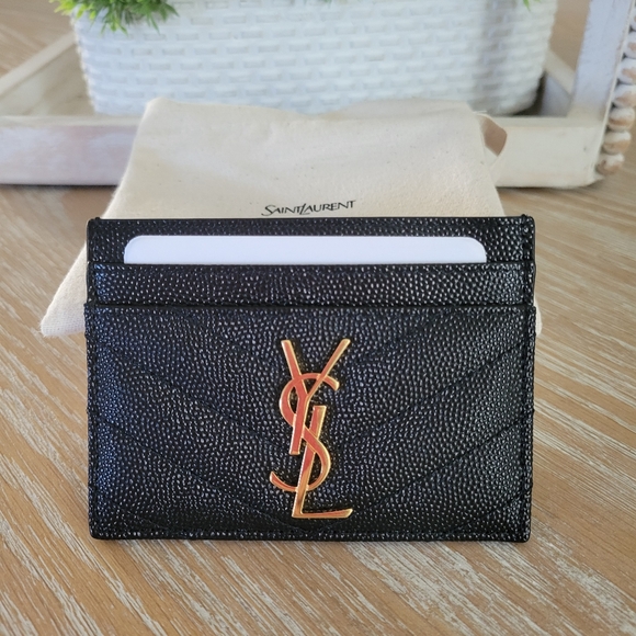 Saint Laurent Accessories - Saint Laurent Monogram Matelasse card holder NWT